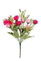 Декоративные элементы "Ветка роз" красный/розовый 32см, пластик, ткань