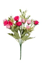 Декоративные элементы "Ветка роз" красный/розовый 32см, пластик, ткань