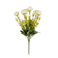 Декоративные элементы "Цветы" белый, 34см