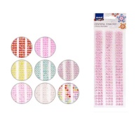 Стразы клеевые "Ассорти-11" акриловые, 21*7,5см, ассорти