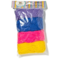 Пряжа акрил 100% Simple 4цв*25гр 66м желтый-розовый-фиолетовый-синий