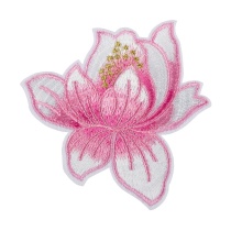 Термоаппликация 5,5*5,5см "Цветок бело-розовый"
