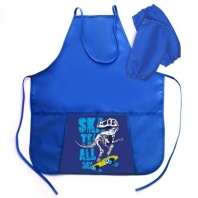 Набор Нарукавники + фартук для труда 535*445мм 1 карман "Дино на скейте"