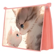 Папка д/тетрад. А4 (325*230*55) молния сверху, ламинат "Милые котята"