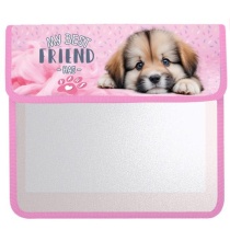 Папка д/тетрад. А5 (240*205*45) 1отд. на липучке, пластик "Щенок Лапка"