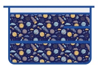 Папка д/труда А4 (325*230*100) 1отд. молния сверху, пластик "Космический паттерн"