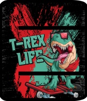 Папка д/труда А4 (325*230*25) 1отд. откид. планка, молния вокруг, пластик "T-Rex"