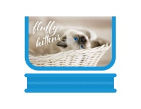 Пенал 1 отд. с 1-ой откид.пл. (190*115*30) молния, лам.картон "Голубоглазый котенок"