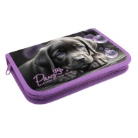 Пенал 1 отд. с 1-ой откид.пл. (190*130*27) молния, лам.картон "Дай лапу"