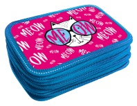 Пенал 3 отд. (205*125*55) молния, лам.картон "Мяу"