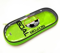 Пенал-косметичка с откид.планкой (220*90*25) молния, ПВХ, карман "Мяч графика"