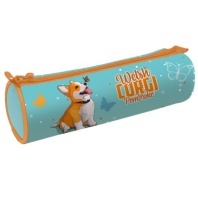 Пенал-тубус (210*60*60) молния, ткань "Корги с бабочкой"