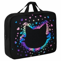 Папка на молнии с ручками BRAUBERG А4, 1 отделение, полиэстер, 80 мм, Pretty face, 273307