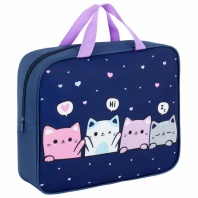 Папка на молнии с ручками BRAUBERG KIDS А4, 1 отделение, полиэстер, 80 мм, Anti-gravity, 273313