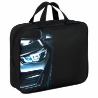 Папка на молнии с ручками BRAUBERG KIDS А4, 1 отделение, полиэстер, 80 мм, Dark car, 273315