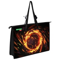 Папка для рисунков и чертежей с регулируемыми ручками BRAUBERG KIDS А3,1 отделение, карман внутри, Fire split, 273416