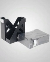 Накопитель д\бумаг верт. УЛЬТРА литой, черный, набор 2 шт.