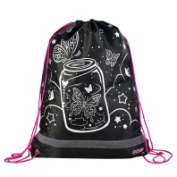 Мешок для обуви 1 отд, 360*480 светоотр. "Волшебные бабочки"