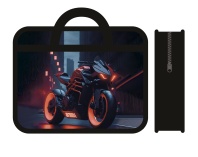 Папка А4 (330*260*120) с ручками, молния, пластик "Super bike"