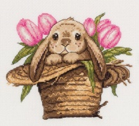 Набор  для вышивания крестиком 15*17см "Зайка в шляпе"