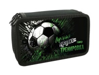 Пенал 3 отд. (190*110*63) молния, лам.картон "Футбольный лозунг"