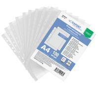 Файл с перфорацией А4 / 0,03мм / 100 шт/уп., глянцевые