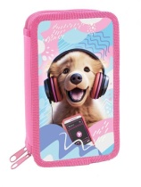 Пенал 2 отд. (190*110*45) молния, лам.картон "Игривый щенок"