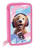 Пенал 2 отд. (190*110*45) молния, лам.картон "Игривый щенок"