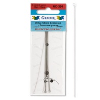 Иглы гибкие бисерные с бол. ушком d=0.35 мм, 10 шт