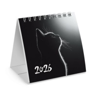 Календарь-домик настольный на гребне, 2026г, BRAUBERG, 101х101мм, Милый котик, 117281 Календарь-домик настольный на гребне, 2026г, BRAUBERG, 101х101мм, Милый котик, 117281