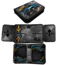 Пенал 1 отд. с 2-мя откид.пл. (200*140*40) молния, ткань "Джип синий"