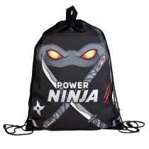Мешок для обуви 1 отд, 360*480, карман, светоотр. "Ниндзя" петля