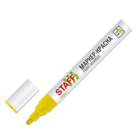 Маркер-краска лаковый (paint marker) 2-4 мм ЖЕЛТЫЙ, НИТРО-ОСНОВА, STAFF PROFIT, для любых поверхностей, 152583 Маркер-краска лаковый (paint marker) 2-4 мм ЖЕЛТЫЙ, НИТРО-ОСНОВА, STAFF PROFIT, для любых поверхностей, 152583