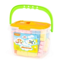 Конструктор "Малютка" 54 дет. в ведре