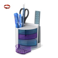 Настольный органайзер ЕК "Venezia" Classic, белый с гол. и сирен. ящиками