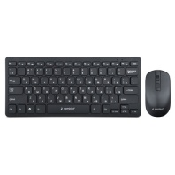 Набор беспроводной GEMBIRD KBS-9100, клавиатура 78кл, мышь 4кн, 1600 DPI, 2.4 ГГц, черный