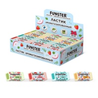 Ластик ароматизированный FUNSTER (ФАНСТЕР) SWEET, 54х23х11мм, ЭКО-ПВХ, картонный рукав, ассорти, 272727