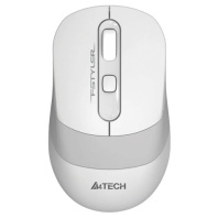 Мышь беспроводная с бесшумным кликом A4TECH Fstyler FG10, USB, 4 кнопки, оптическая, белая, 1147569
