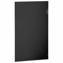 Папка-уголок прозрачная А4 BRAUBERG UNIVERSAL, черная, 0,10 мм, 273046
