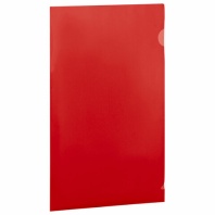 Папка-уголок жесткая непрозрачная А4 BRAUBERG UNIVERSAL, красная, 0,18 мм, 273058