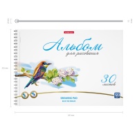 Альбом для рисования на спирали ErichKrause Birds, А4, 30 листов, микроперфорация