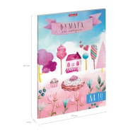 Бумага для акварели в картонной папке ErichKrause Малиновый замок, А4, 10 листов