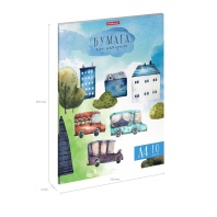 Бумага для акварели в картонной папке ErichKrause Черничный бульвар, А4, 10 листов