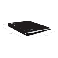 Тетрадь общая с пластиковой обложкой на кольцах ErichKrause IQ FineLine, Classic черный, А5, 100 лис