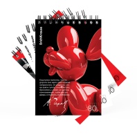 Блокнот на спирали ErichKrause Balloon Dog, А6, 80 листов, клетка_MIX-PACK