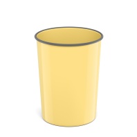 Корзина для бумаг литая пластиковая ErichKrause Iris, 13.5л, желтая