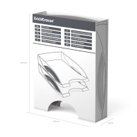 Лоток для бумаг пластиковый ErichKrause Rainbow, Classic, дымчатый