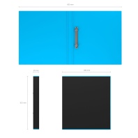 Папка-регистратор на 2 кольцах ErichKrause, Accent, А4, 35 мм, голубой