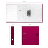 Папка-регистратор с арочным механизмом ErichKrause, Work inside, А4, 50 мм, бордовый