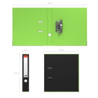 Папка-регистратор с арочным механизмом разборная ErichKrause, Accent, А4, 50 мм, салатовый